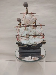 All Handmade Seashell Ship Sailboat Custom made Boat Table Decoration - Picture 1 of 5