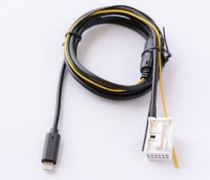 Audio AUX input cable charge iPhone 7 8 plus X For Peugeot 107 207 307 407 607