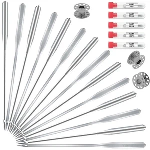 Sewing Machine Needles,Sizes HAX1 65/9, 75/11, 90/14, 100/16, 110/18 (50 PCS) - Picture 1 of 7