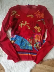 COOLE "KENZO" BLUSE /SHIRT - OBERTEIL _ MESH S - Bild 1 von 12