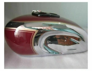 Passend für Triumph T90 5t Speed Twin 1948 Modell Chrom & kastanienbrauner Lack Benzintank - Bild 1 von 8