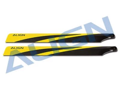 Align T-Rex 600N Carbon Fibre Blades (Black/Yellow) : HD600FT - Image 1 of 4