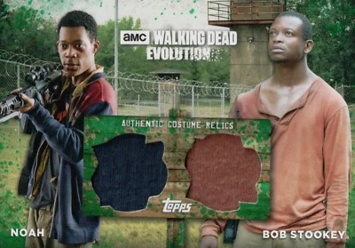 The Walking Dead Evolution, Noah / Bob Stookey Dual Relic Card #21/25 - Image 1 of 2