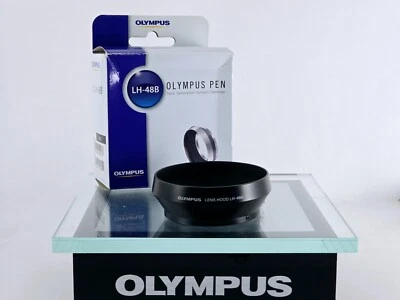 🌸[Top MINT] Olympus Pen LH-48B Black Metal Lens Hood for 17mm F1.8 From Japan - Image 1 of 4
