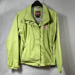 Womens Weatherproof Garment Co Jacket Sz Large Insulated Trench Coat Green Hood - Picture 1 of 15