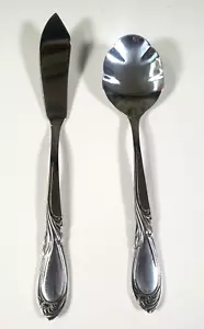 Farberware MAJESTIC Stainless Butter Knife Scalloped Caddy Spoon Set - Picture 1 of 6