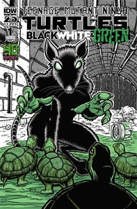 TMNT BLACK WHITE & GREEN #1 CVR D 40TH ANNIV - Picture 1 of 1
