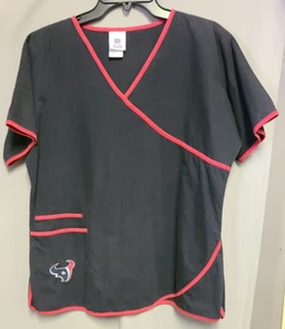 Official NFL Team Apparel Houston Texans Scrub Top Medium with Embroidered Logo - Bild 1 von 6