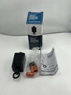QTY 1 HAMPTON BAY 120V  150-Watt Black Linear Track Pendant or Chandelier Adapt - Image 1 of 4