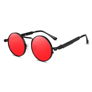 Gafas de sol retro vintage geniales Steampunk redondas doradas Cool UV400, 5320 SR - Imagen 1 de 4