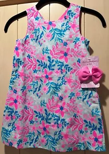 Tommy Bahama Toddler Dress with Hair Bow 4T, Tropical Shift Dress, Gift - Picture 1 of 9