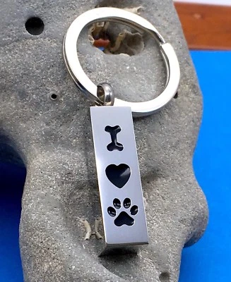 Llavero Urna Colgante Cremación Mascota 1" Llavero para Perro Ceniza Hueso Pata Estampado Corazón Foto 1 de 4