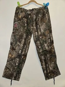 Realtree Hunting Pants Women Camouflage Cargo 6 Pockets Side Elastic Waistband - Picture 1 of 5