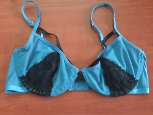 Sujetador con aros Asos Reino Unido 32D EE. UU. 32C Euro 70D Europa 85D Azul Negro - Imagen 1 de 6