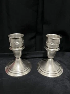 Gorham 661 Sterling Weighted Candlesticks Puritan Pattern, Cleaned - Picture 1 of 9