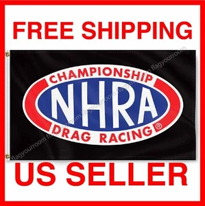 NHRA Drag Racing 3x5 ft Banner Flag Hot Rod National Association Sign - Picture 1 of 12