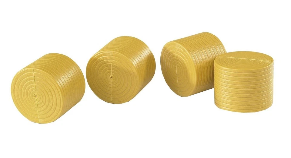 Bruder #02344 4 Round Hay Bales Unwrapped for Claas Rollant 250  -New-Factory S - Image 1 of 1