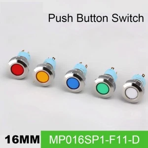 Interruttore a pulsante in metallo 16 mm IP67 mantenuto alternativo reset momentaneo con lampada LED - Foto 1 di 15