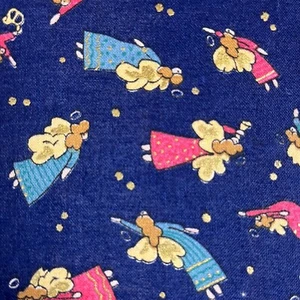 Benartex St Nicole Designs Christmas ANGELS Cotton Fabric Blue Background 1/2 Yd - Picture 1 of 9