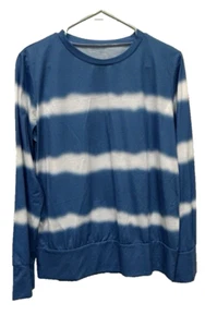 Curvy Bella Women Sky Blue Tie Dye Long Sleeve Light Pullover Shirt SZ XL NWT - Picture 1 of 11