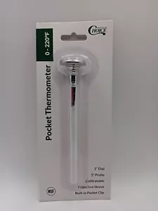 NSF Meat Thermometer 1" Dial 5" Probe (0-220 Deg F) Pocket Thermometer 🌡️ - Picture 1 of 3