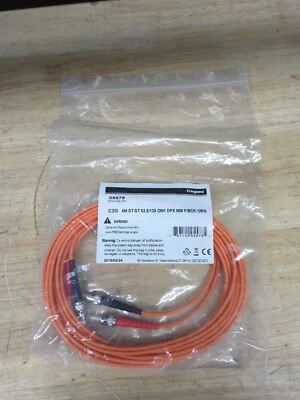 C2G Legrand 05578 4M ST-ST 62.5/125 OM1 DPX MM Fiber Cable Orange - Image 1 of 3