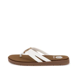 CAJA AMARILLA SANDALIAS CHANCLAS BLANCAS MUJER ANCHO MEDIO NUEVAS EN CAJA - Imagen 1 de 4