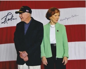 Foto 8x10 firmada por Jimmy y Rosalynn Carter con certificado de autenticidad de holograma - Imagen 1 de 2