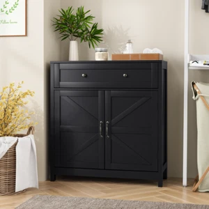 Farmhouse Storage Cabinet, Kitchen Cabinet, Modern Coffee Bar Console Cabinet - Picture 1 of 28