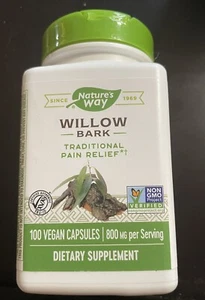 Nature's Way WILLOW BARK 400mg Each  100 count  Traditional Pain Relief ex 9/27 - Picture 1 of 4