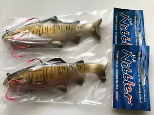 ORIGINAL 8in “THE NIBBLER” NEW Musky Pike Lure 4.75oz RARE Variety Of Colors - Picture 1 of 4