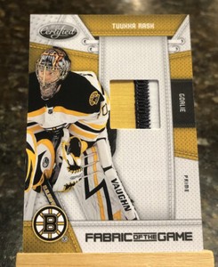 2010-11 Panini Certified Fabric of the Game Tuukka Rask Game Used Patch /25 #TR
