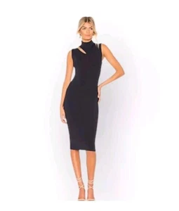 Bailey 44 Knit Debate Bodycon Dress Navy Cutout Shoulder Party Dress XS $238 - Picture 1 of 4