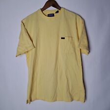 Pendleton T-Shirt Mens Large Yellow Short Sleeve Crew Neck Logo 1 Chest Pocket