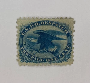 US Scott #L06 Single 1 cent stamp blue USPO Despatch unused 1875 M133 - Picture 1 of 2