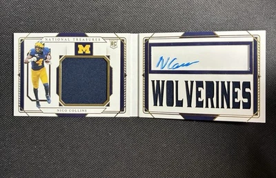 2021 National Treasures Collegiate Booklet Nico Collins #69/93 Jersey Auto RC - Image 1 of 3