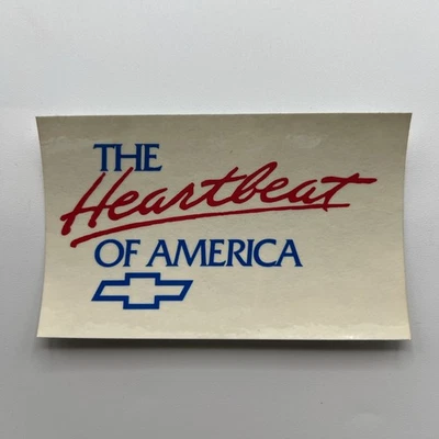 Chevrolet The Heartbeat of America 4.5” X 2.75” Vinyl Decal Sticker Official OEM - Image 1 of 2