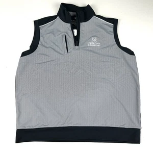 Bobby Jones Black & Gray 1/4 Zip Golf Vest St. Andrews Golf Course Men's Large - Picture 1 of 5