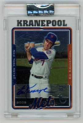2005 Topps Chrome Retired Signature Ed Kranepool Encased Auto Autograph Mets - Image 1 of 2