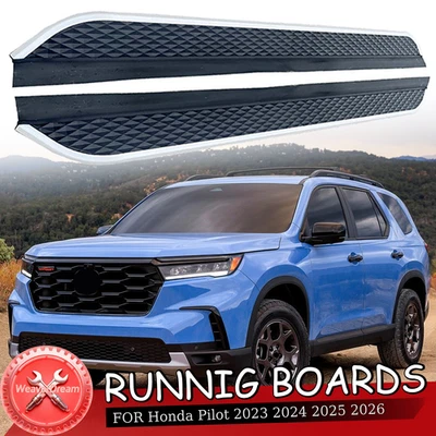 Tablas de correr de 600 lb aptas para Honda Pilot 2023-2026 barras Nerf negras Foto 1 de 4