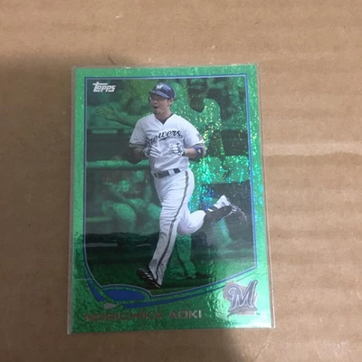 2013 Topps Emerald Foil #307 Norichika Aoki Milwaukee Brewers Foto 1 de 2