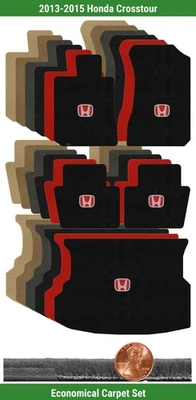 Набор ковриков Velourtex на заказ для Honda Crosstour 13-15 годов выпуска с логотипом (5 штук) #RVQ - Изображение 1 из 4