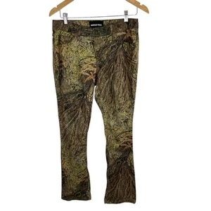 Mossy Oak Brush Camo Pants Womens Size 6 Flare Hunting Woods Outdoors Fishing - Picture 1 of 8