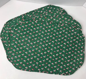 4 Green Quilted Duck Mallard Placemats Fabric Christmas Hand Made 12" x 18" - Picture 1 of 16