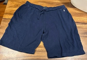 Polo Ralph Lauren Shorts Mens XL Waffle Knit Sleep Pajama Lounge Navy Blue - Picture 1 of 7