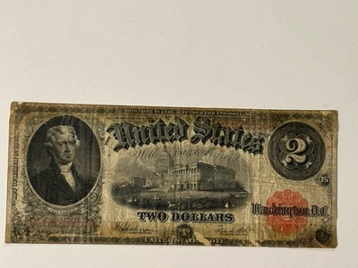 SERIES OF 1917 $2 TWO DOLLAR UNITED STATES NOTE, Red Seal D40 - Image 1 of 4