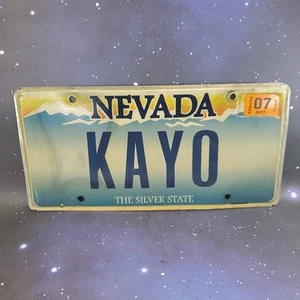 Nevada Personalized License Plate "KAYO" KO Knock Out Fight Sign Gym Man Cave - Afbeelding 1 van 7