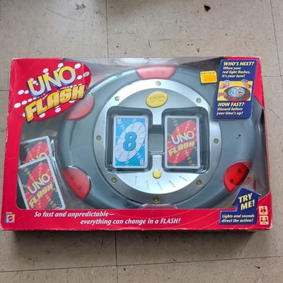 UNO Flash Electronic Card Game Mattel 2009 New HTF!! Batt Still Good - Image 1 of 4