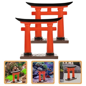 2 Pcs Model Ornaments Garden Decoration Gate for Japanese - Picture 1 of 12