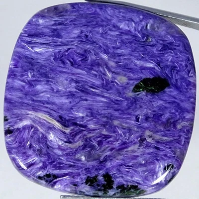 62,70 cts. Cojín Charoite púrpura natural cabujón piedras preciosas 33X34X5MM Foto 1 de 4